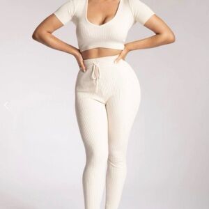 Meshki Rib-Knit set, S Leggings, XS Crop